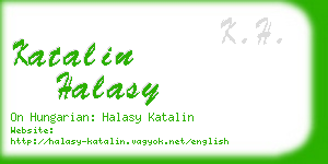 katalin halasy business card